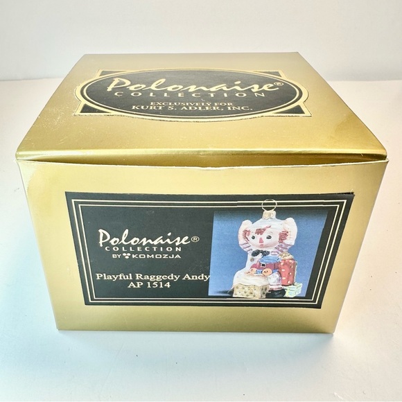 Rare 1998 Kurt Adler Polonaise Collection Raggedy Andy Glass Ornament AP 1514 - Picture 13 of 13